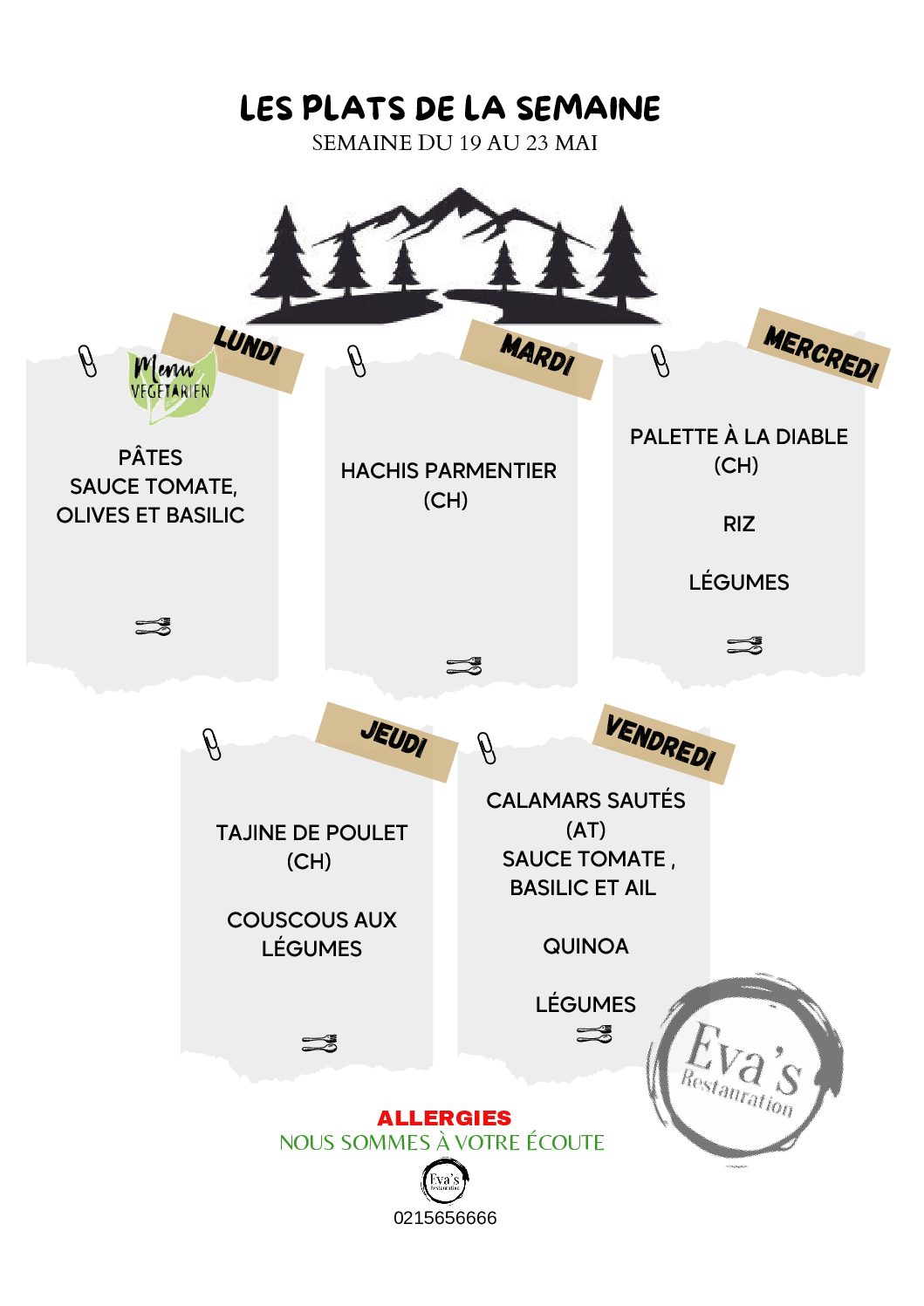 Les plats de la semaine (13)